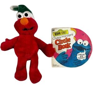 Sesame Street Cookie Monsters Circle Book Golden Shape Book Elmo Plush Toy Set